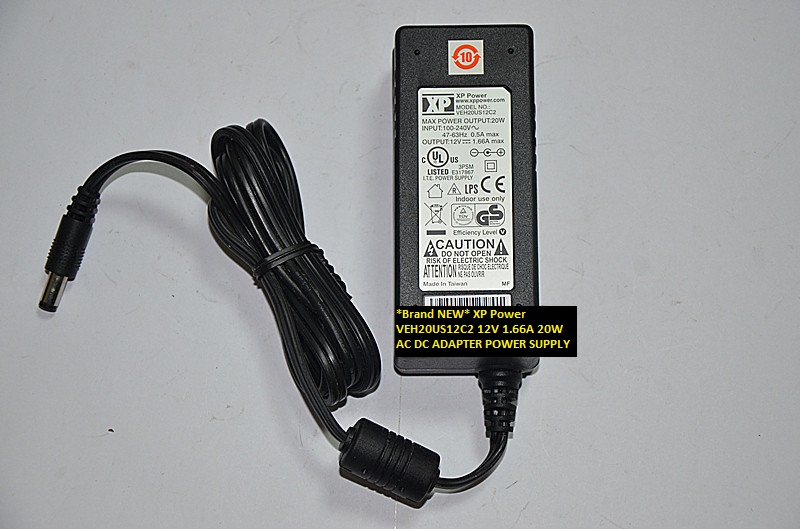 *Brand NEW* 20W AC DC ADAPTER XP Power 12V 1.66A VEH20US12C2 POWER SUPPLY